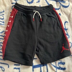 Jordan Kids size M (10-12yrs) Black Shorts with Red Accent Panels